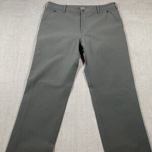 Dude Stretch Slim Fit Pants Solid Black Casual  Nylon/Spandex Blend Mens Size 38